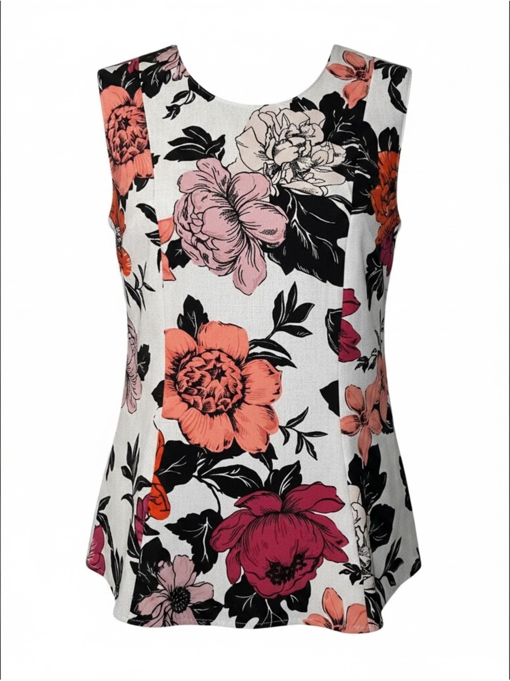 Ann Taylor Floral Sleeveless Blouse Top – Size Medium – EUC